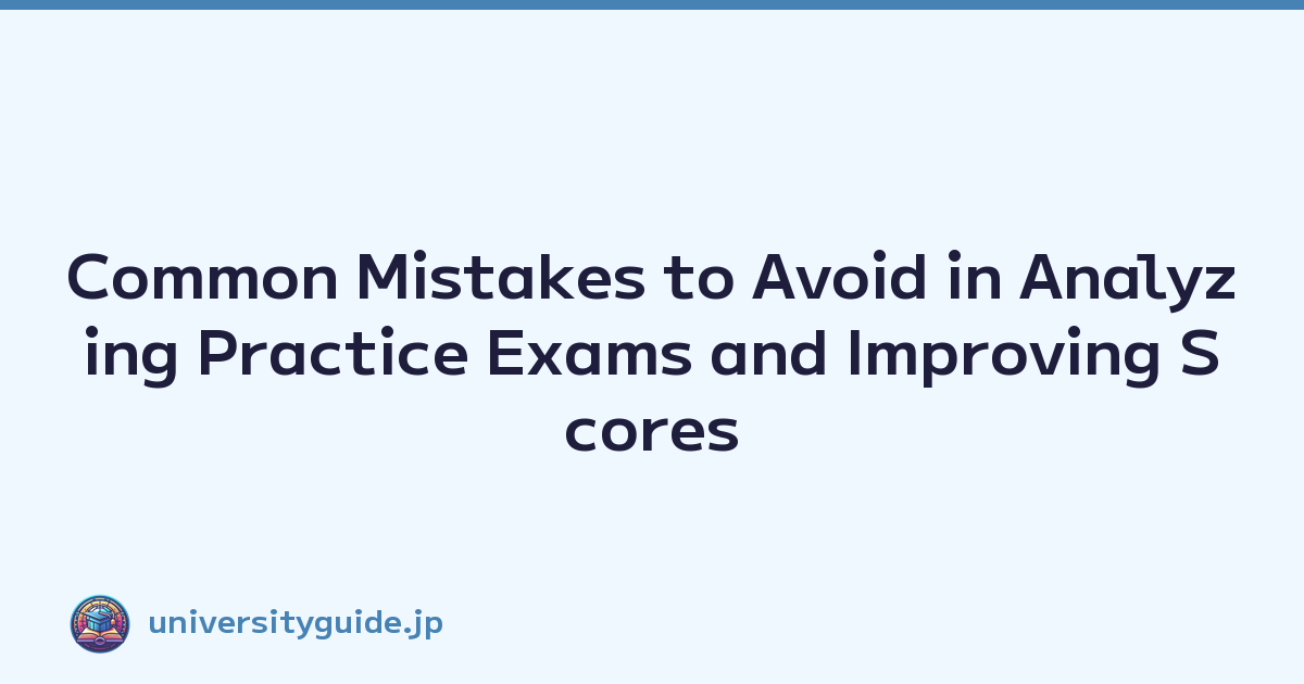 Common Mistakes to Avoid in Analyzing Practice Exams and Improving Scores