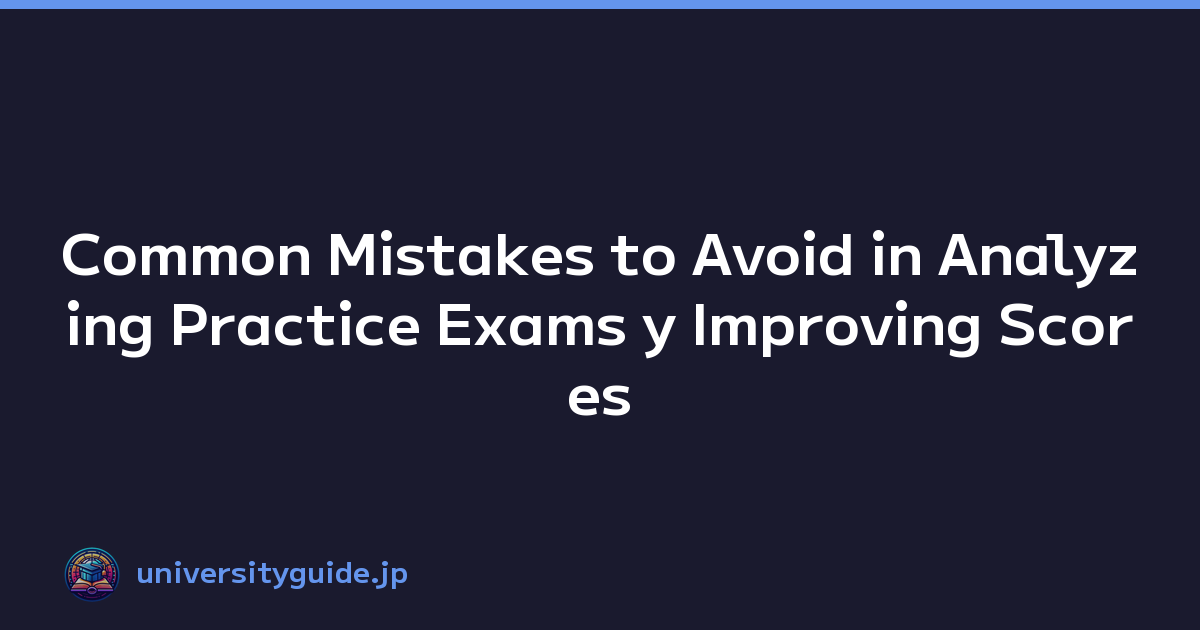 Common Mistakes to Avoid in Analyzing Practice Exams y Improving Scores