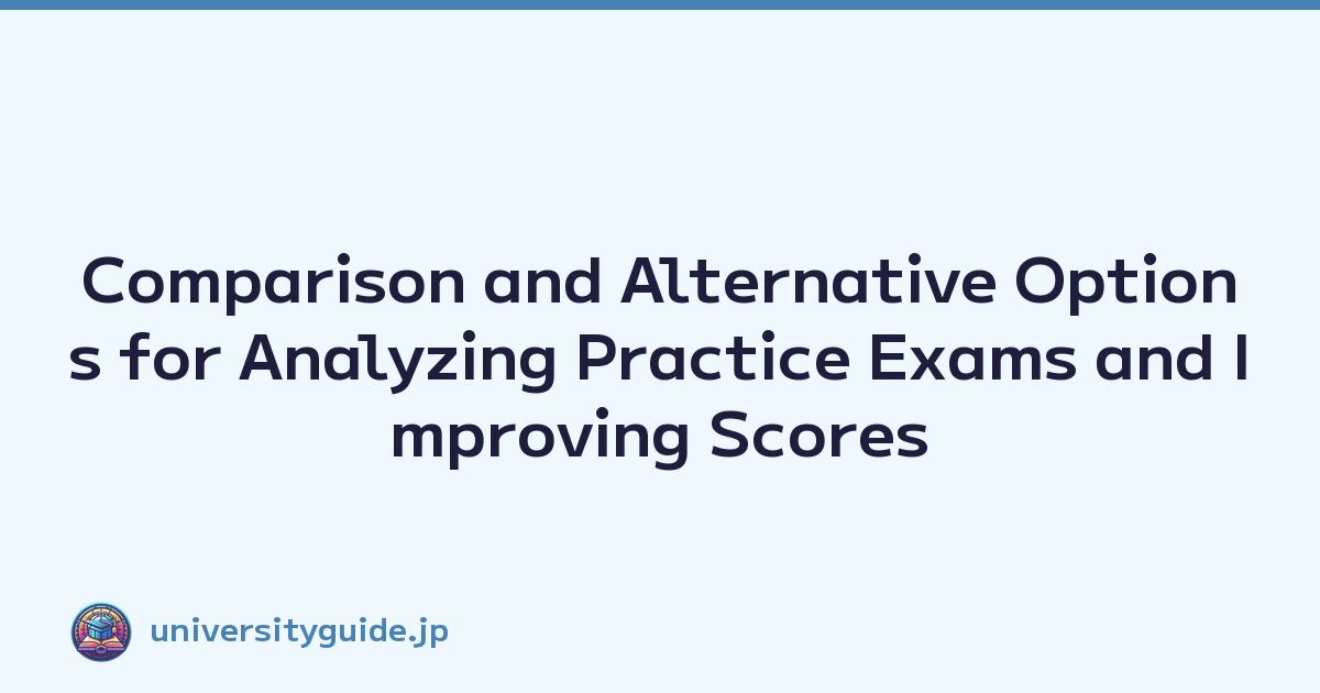 Comparison and Alternative Options for Analyzing Practice Exams and Improving Scores
