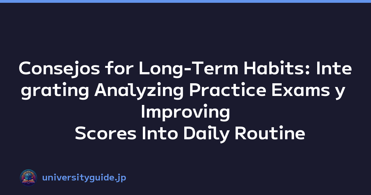 Featured image of post Consejos for Long-Term Habits: Integrating Analyzing Practice Exams y Improving Scores Into Daily Routine