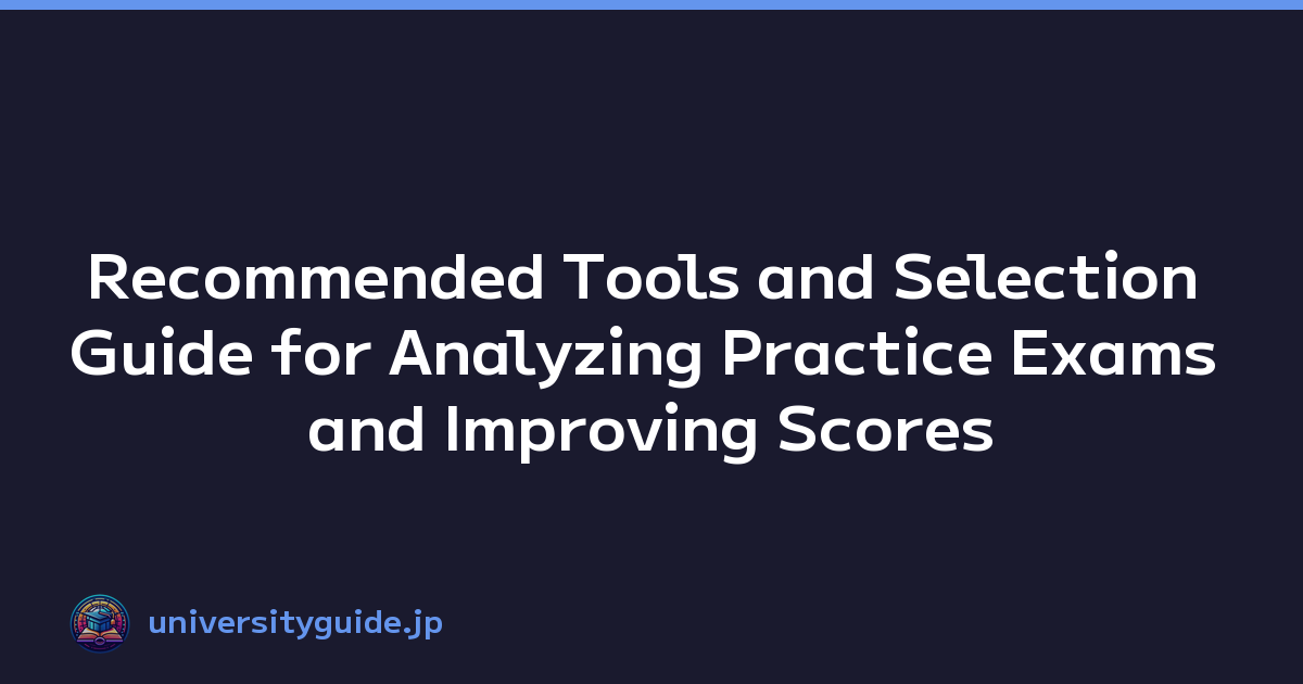 Recommended Tools and Selection Guide for Analyzing Practice Exams and Improving Scores