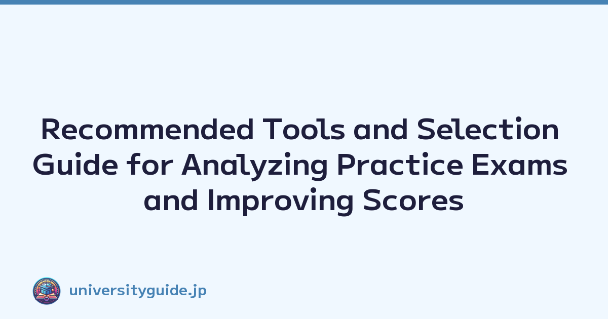 Recommended Tools and Selection Guide for Analyzing Practice Exams and Improving Scores