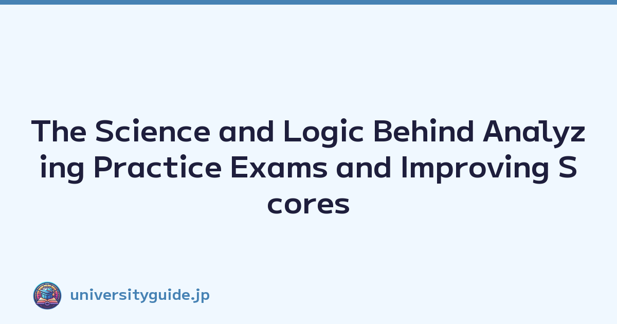 Featured image of post The Science and Logic Behind Analyzing Practice Exams and Improving Scores