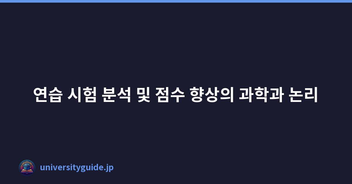 Featured image of post 연습 시험 분석 및 점수 향상의 과학과 논리