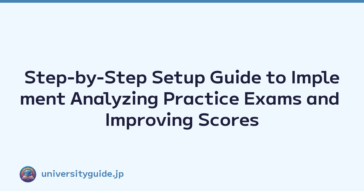 Step-by-Step Setup Guide to Implement Analyzing Practice Exams and Improving Scores