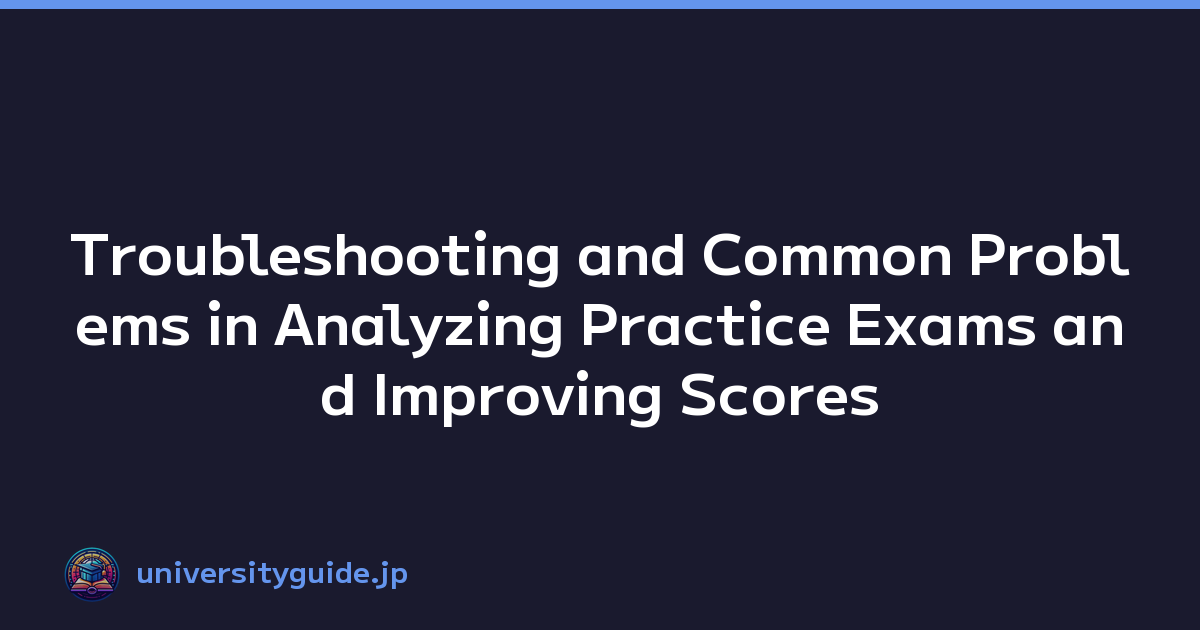 Troubleshooting and Common Problems in Analyzing Practice Exams and Improving Scores
