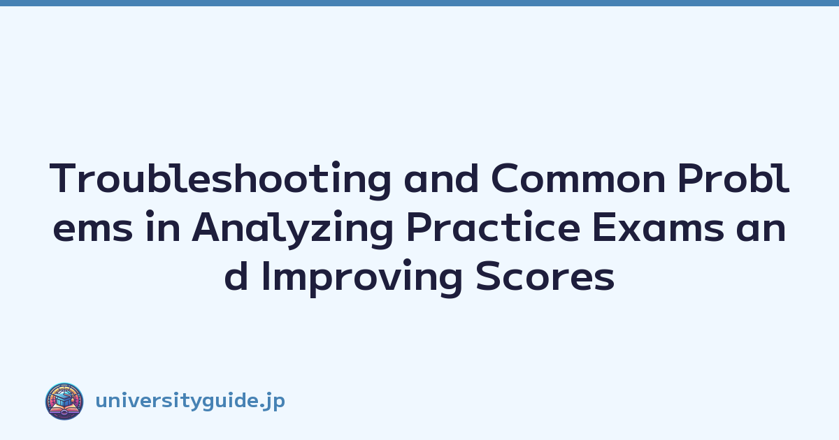Troubleshooting and Common Problems in Analyzing Practice Exams and Improving Scores