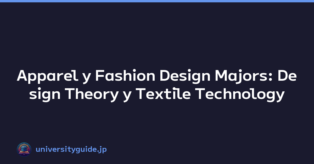 Apparel y Fashion Design Majors: Design Theory y Textile Technology
