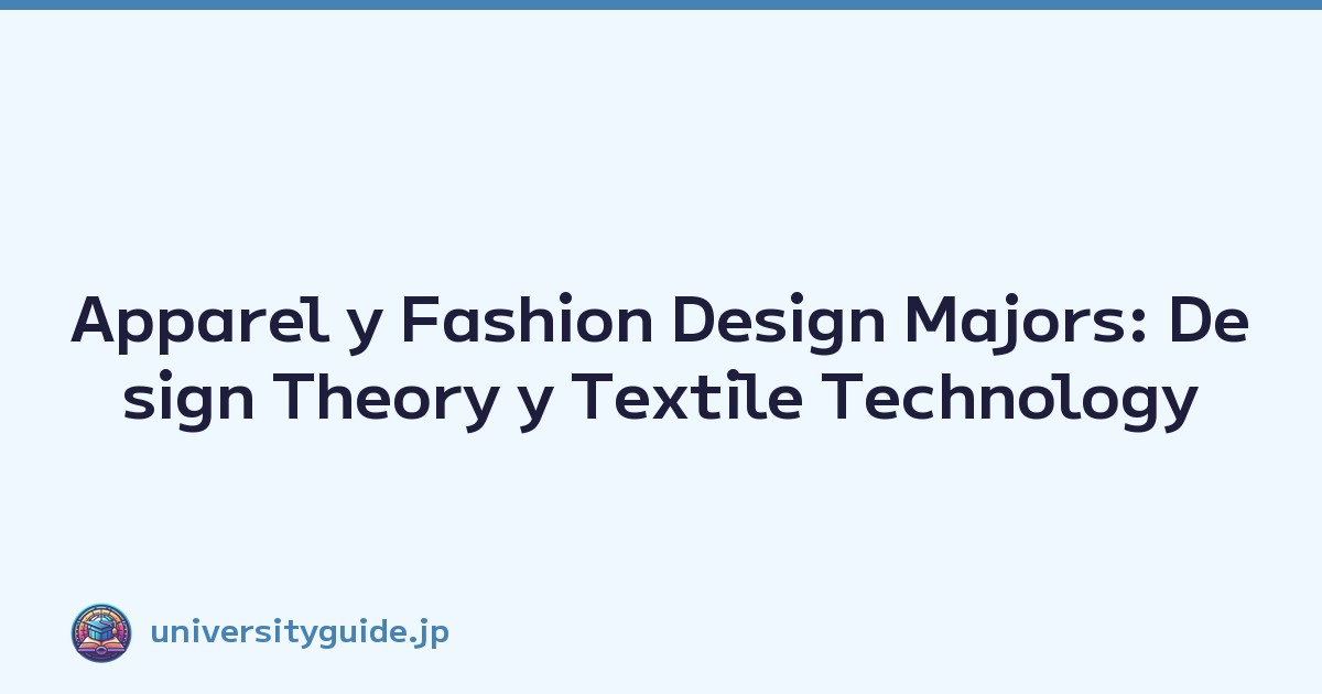 Apparel y Fashion Design Majors: Design Theory y Textile Technology