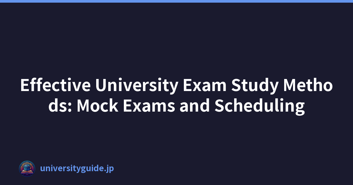 有效的大學考試學習方法：模擬考試和安排