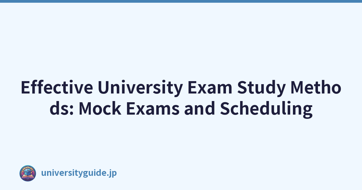 有效的大學考試學習方法：模擬考試和安排