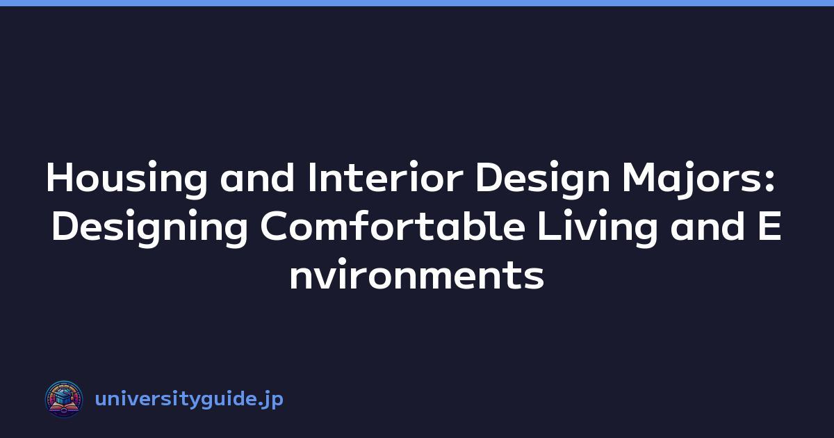 Housing and Interior Design Majors: Designing Comfortable Living and Environments