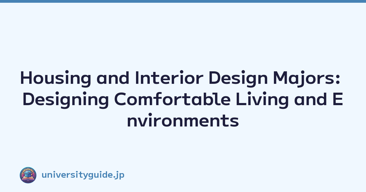 Housing and Interior Design Majors: Designing Comfortable Living and Environments