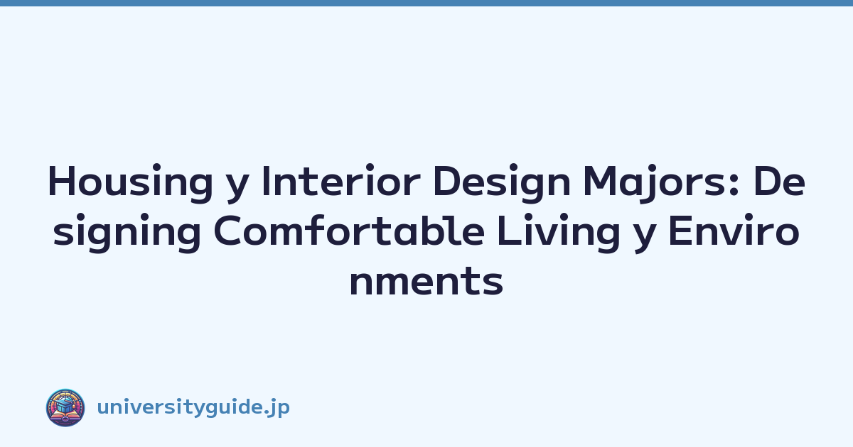 Housing y Interior Design Majors: Designing Comfortable Living y Environments