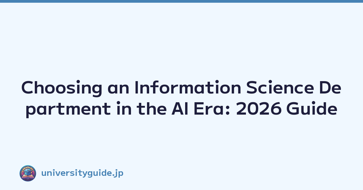 Choosing an Information Science Department in the AI Era: 2026 Guide
