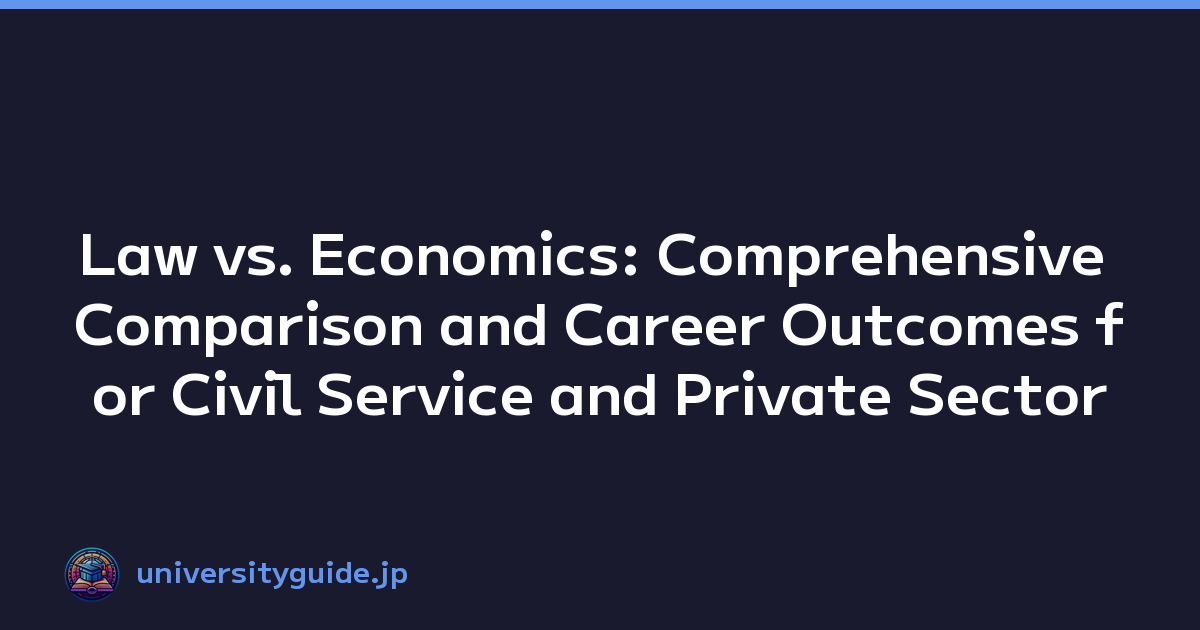 Law vs. Economics: Comprehensive Comparison and Career Outcomes for Civil Service and Private Sector