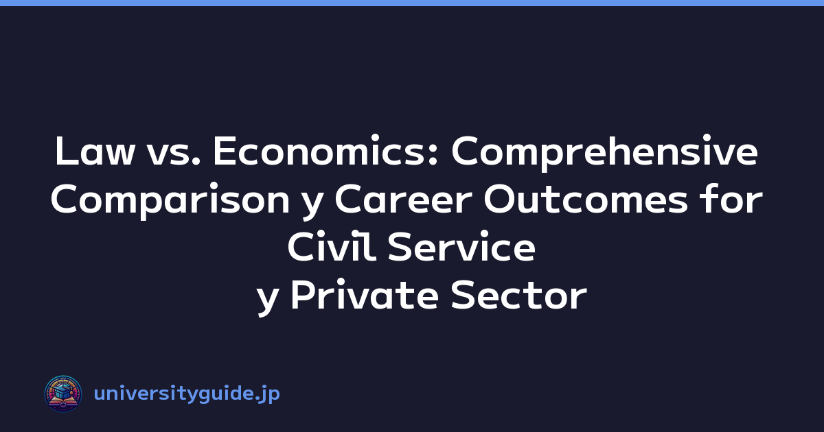 Law vs. Economics: Comprehensive Comparison y Career Outcomes for Civil Service y Private Sector