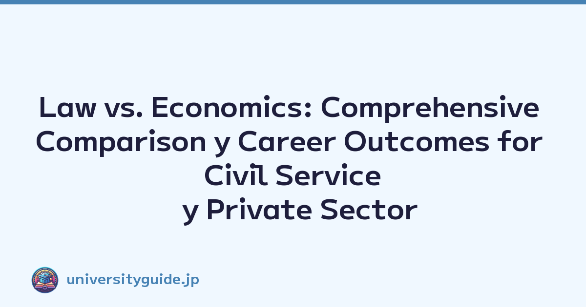 Law vs. Economics: Comprehensive Comparison y Career Outcomes for Civil Service y Private Sector