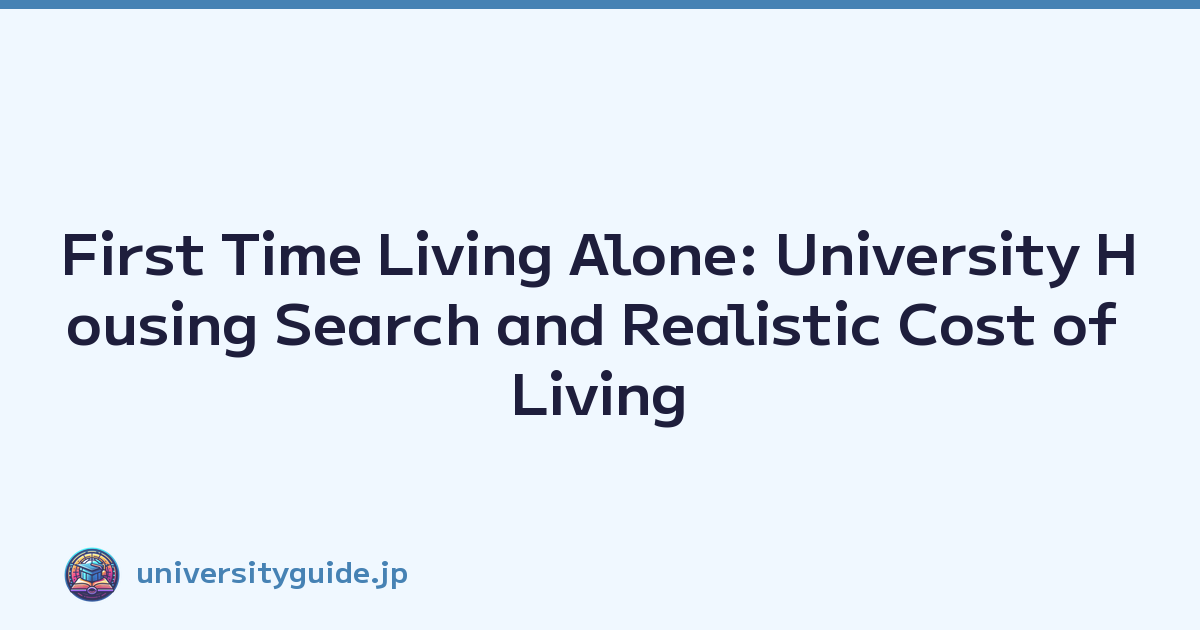 First Time Living Alone: University Housing Search and Realistic Cost of Living