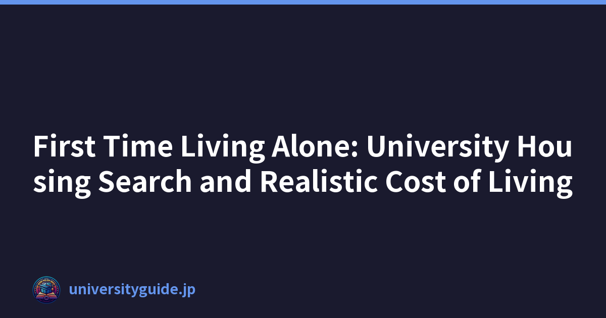 第一次獨自生活：大學住房搜尋和現實生活成本