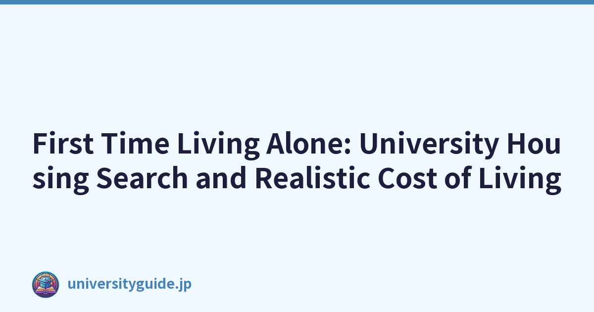 第一次獨自生活：大學住房搜尋和現實生活成本