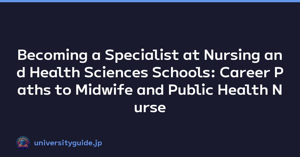 Becoming a Specialist at Nursing and Health Sciences Schools: Career Paths to Midwife and Public Health Nurse