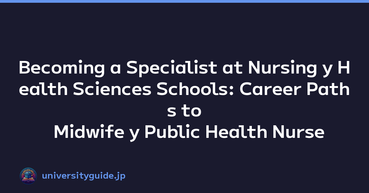 Becoming a Specialist at Nursing y Health Sciences Schools: Career Paths to Midwife y Public Health Nurse