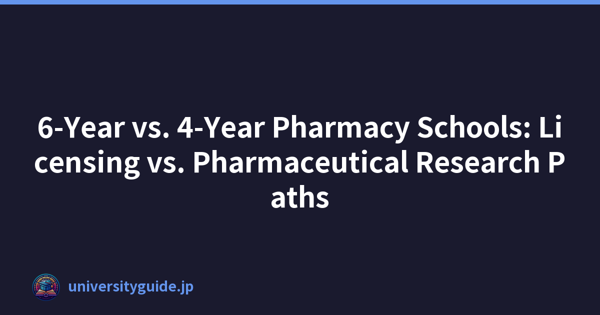 六年制与四年制药学院：许可与药物研究路径