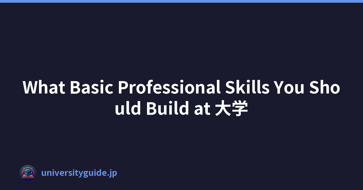 What Basic Professional Skills You Should Build at 大学