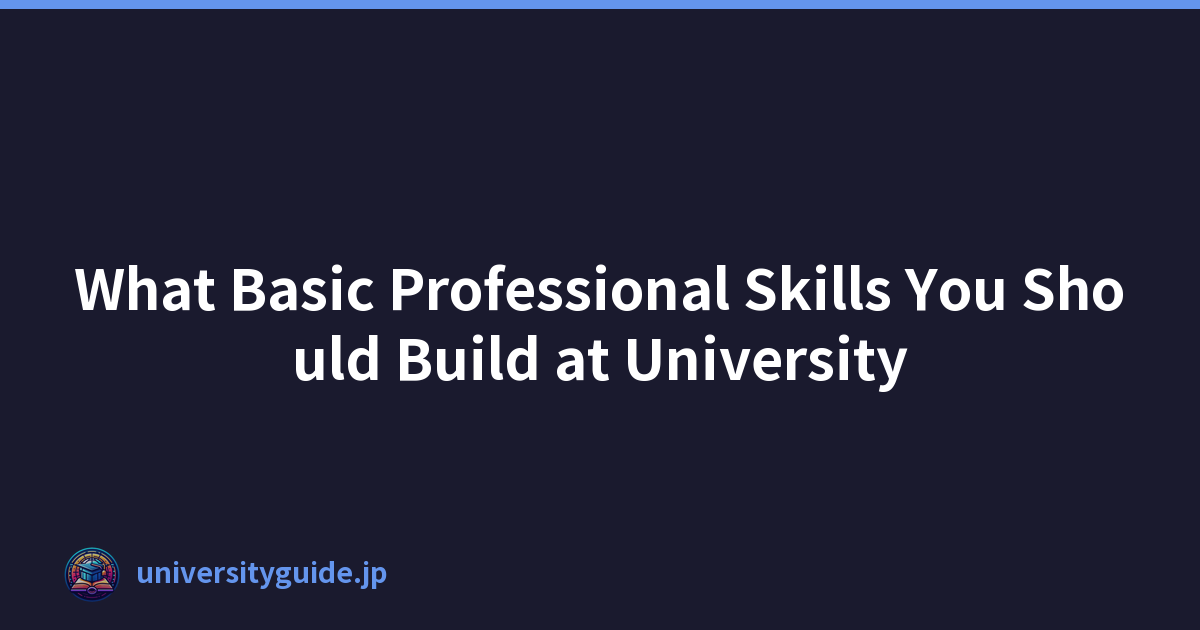 你應該在大學培養哪些基本專業技能