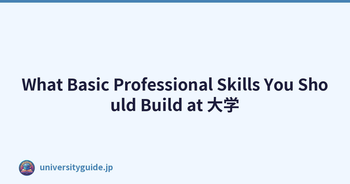 What Basic Professional Skills You Should Build at 大学