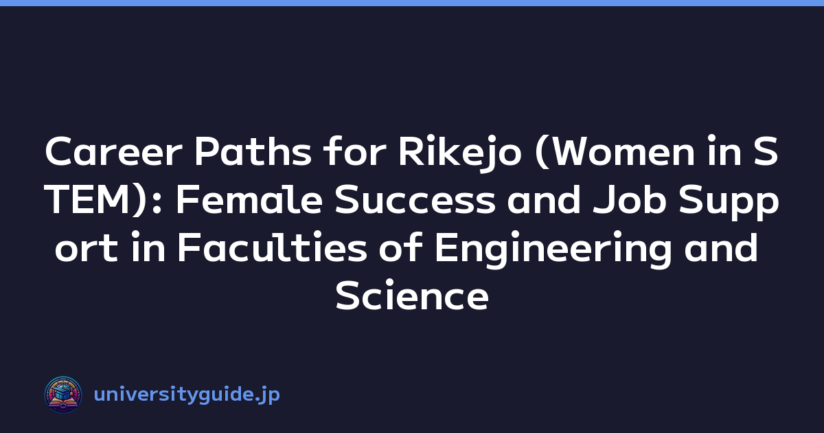 Career Paths for Rikejo (Women in STEM): Female Success and Job Support in Faculties of Engineering and Science