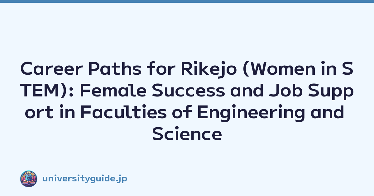 Career Paths for Rikejo (Women in STEM): Female Success and Job Support in Faculties of Engineering and Science