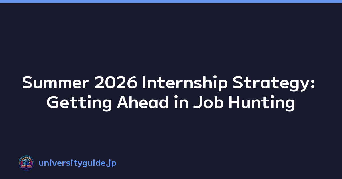 Summer 2026 Internship Strategy: Getting Ahead in Job Hunting
